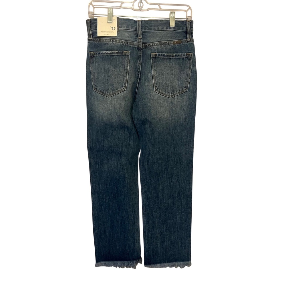 KanCan Maven High Rise Straight Leg Button Fly Jeans Medium Wash Size 3/25 NWT - Picture 2 of 7